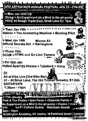 Artrocker Lineup 2009